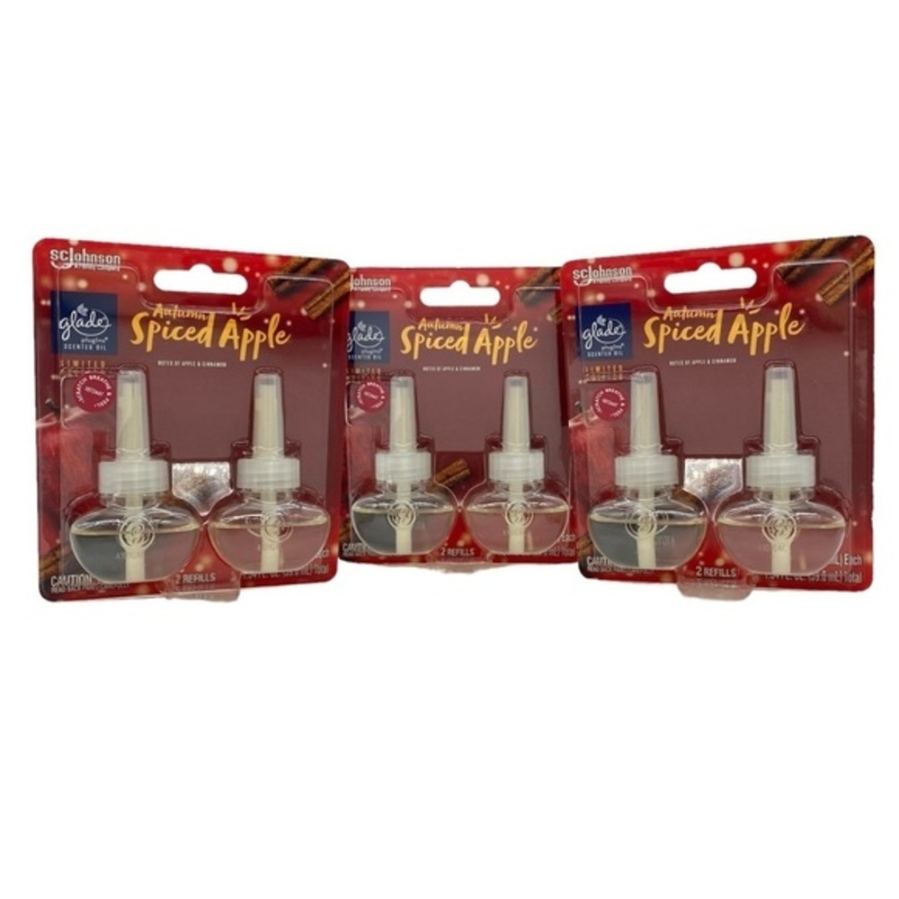 Glade Limited Edition Autumn Spiced Apple PlugIn Scented Oil Refills New